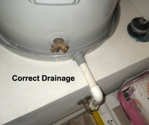 Water Heater Correct Drainage